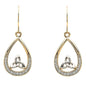 Pave Set Trinity Knot Earrings 10K Gold - Shelburne Country Store