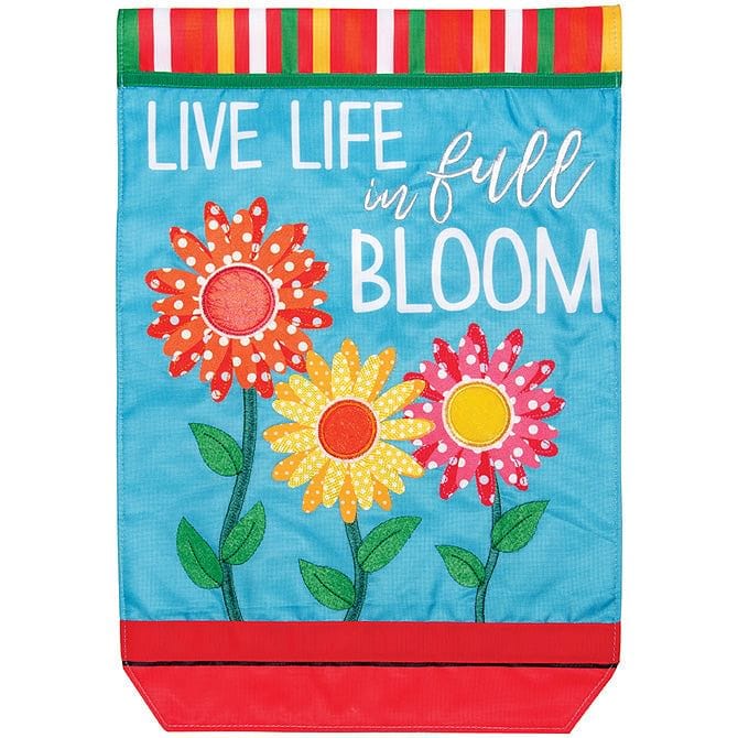 Full Bloom Applique Garden Flag - 12" x 18" - Shelburne Country Store