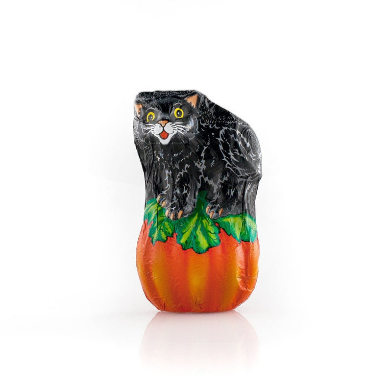 Black Cat on a Pumpkin - Foil wrapped Chocolate - Shelburne Country Store