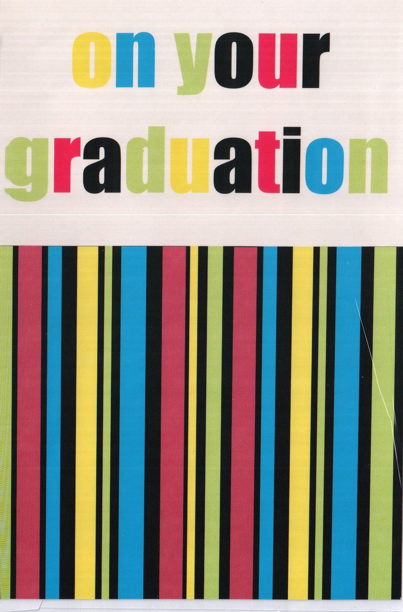 Colorful Striped Graduation Card - Shelburne Country Store