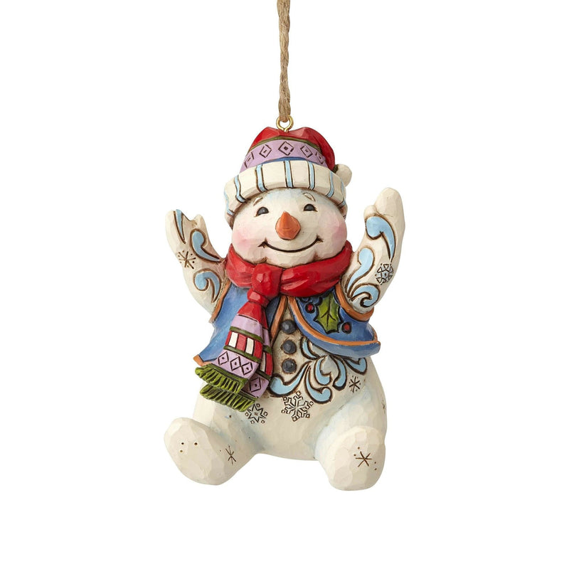 Sitting Snowman Ornament - Shelburne Country Store