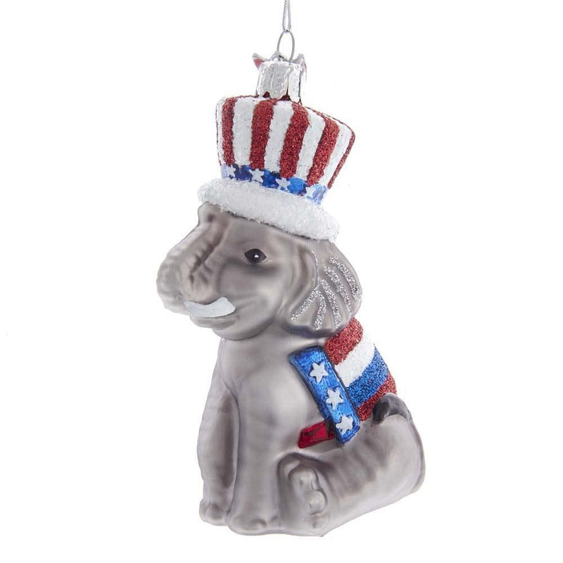 Nobel Gems Political Glass Ornament -  Republican Elephant - Shelburne Country Store
