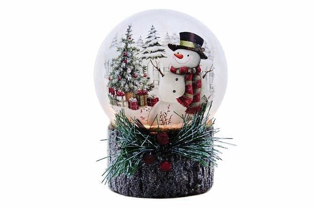 Winter's Beauty Pre-lit Glass Ball with Base - Shelburne Country Store