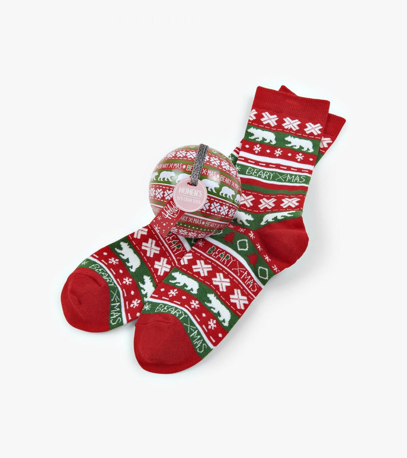Beary Christmas Women's Socks in Balls - Shelburne Country Store
