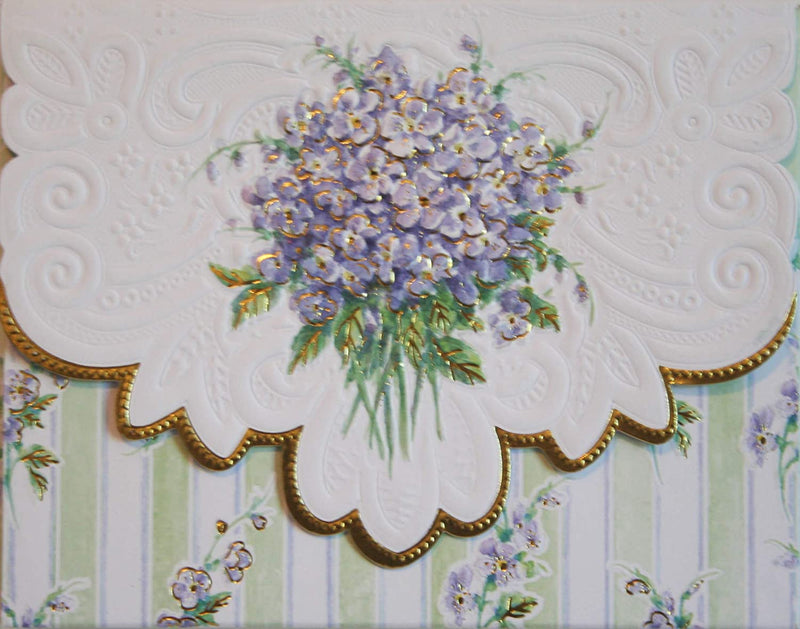 Carol Wilson - Embossed Boxed Note Card - Roses and Hydrangeas - Shelburne Country Store