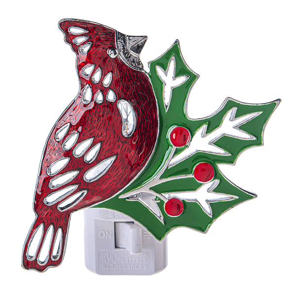 Cardinal & Holly Night Light - Shelburne Country Store