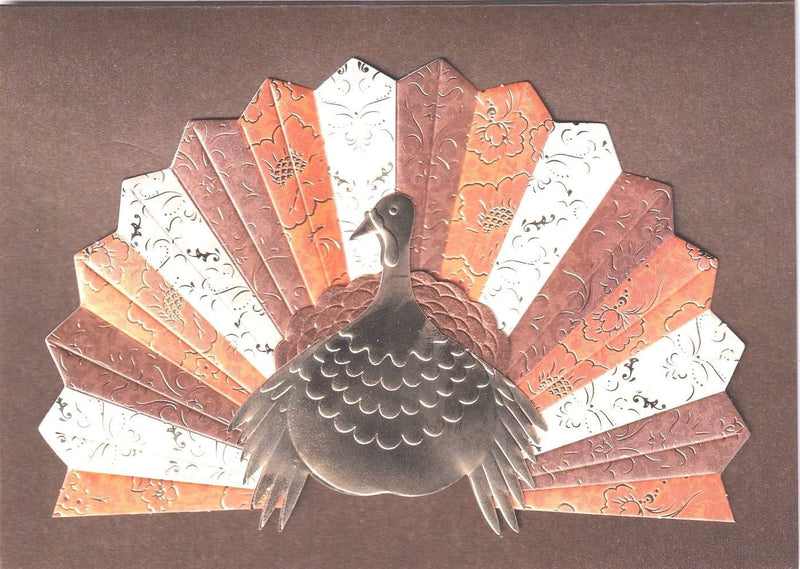 Turkey With Pleated Tail Card - Thanksgiving - Shelburne Country Store