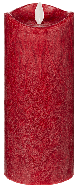 Wax LED Pillar Candle - Red - 3x8 - Shelburne Country Store