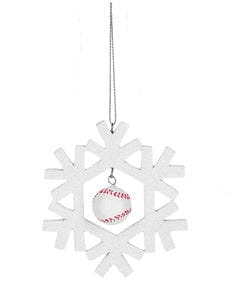 Snowflake Sports Ornament - Baseball - Shelburne Country Store