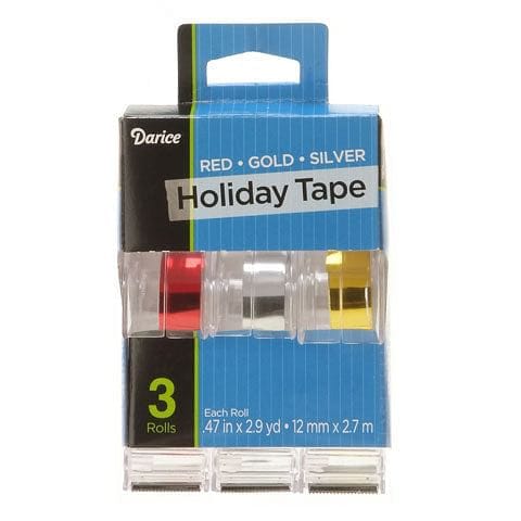 Darice Foil Holiday Tape 3 Pack - Shelburne Country Store