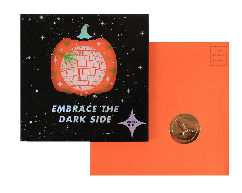 Star Wars Death Star Light Up Pumpkin Card - Shelburne Country Store