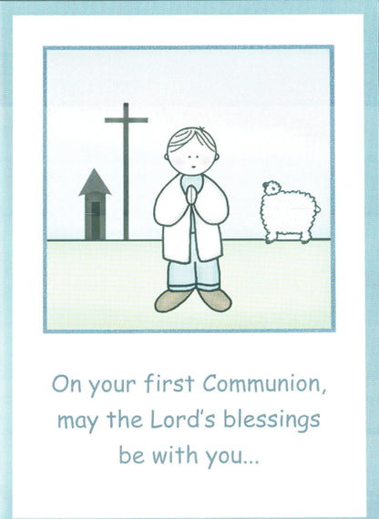 Boy Praying Communion Card - Shelburne Country Store