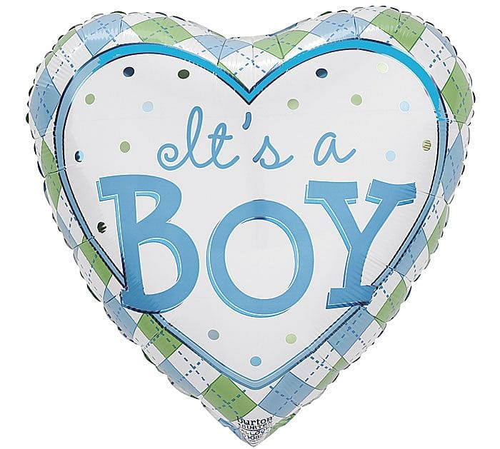 It's A Boy 17" Heart Shaped Balloon - Shelburne Country Store