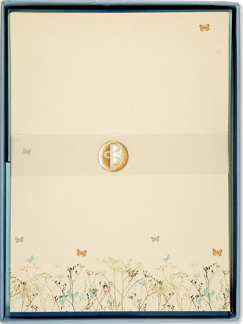 Butterflies Gold Foil  Boxed Stationery - Shelburne Country Store