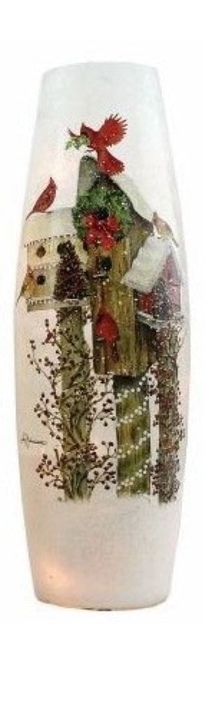 Tall Lighted Glass Vase - Birch & Friends -  - - Shelburne Country Store