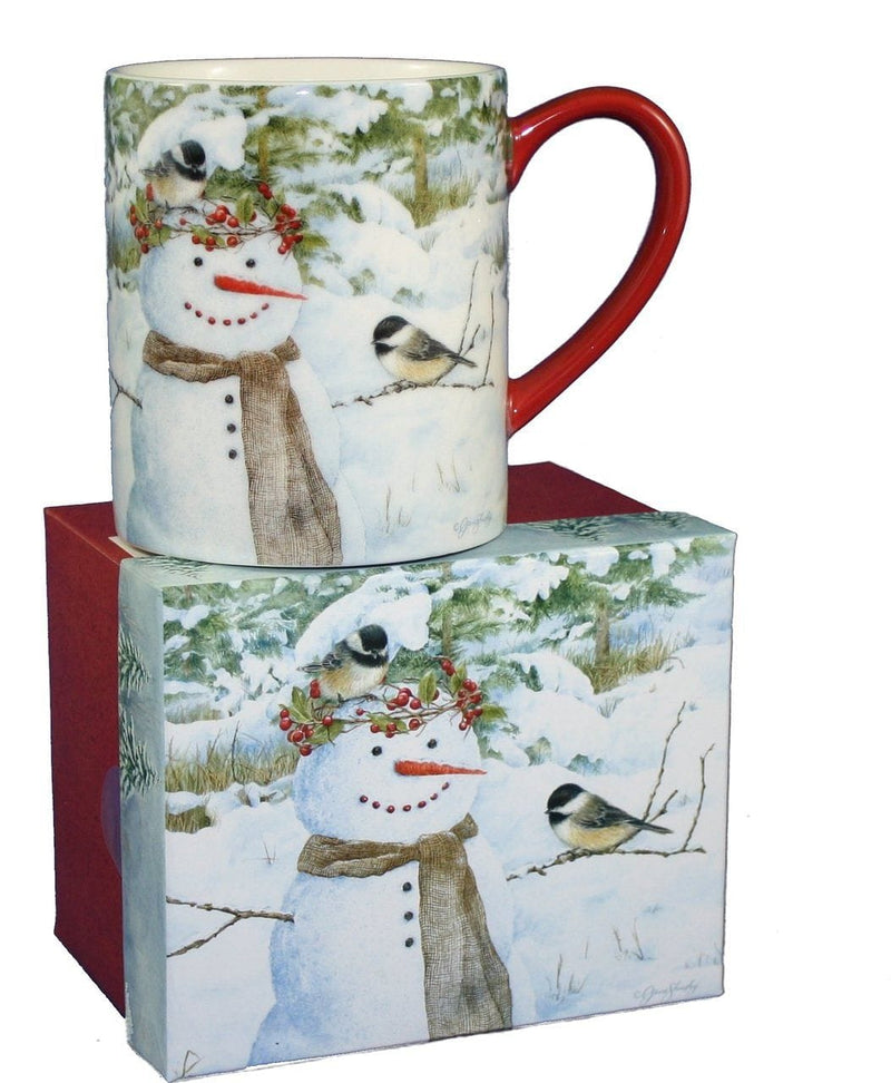 Chickadee Snowman Mug - Shelburne Country Store