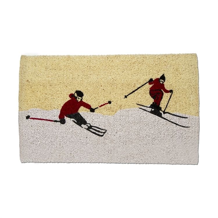 Winter Sketch Skiers Coir Mat - Shelburne Country Store
