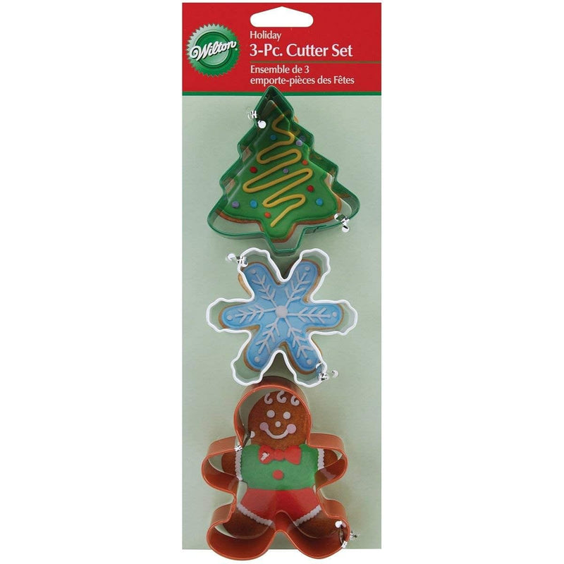 Christmas 3 Piece Colored Metal Cookie Cutter Set - Shelburne Country Store