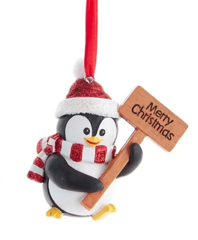 Penguin With Hat and Scarf Ornament -  Present - Shelburne Country Store