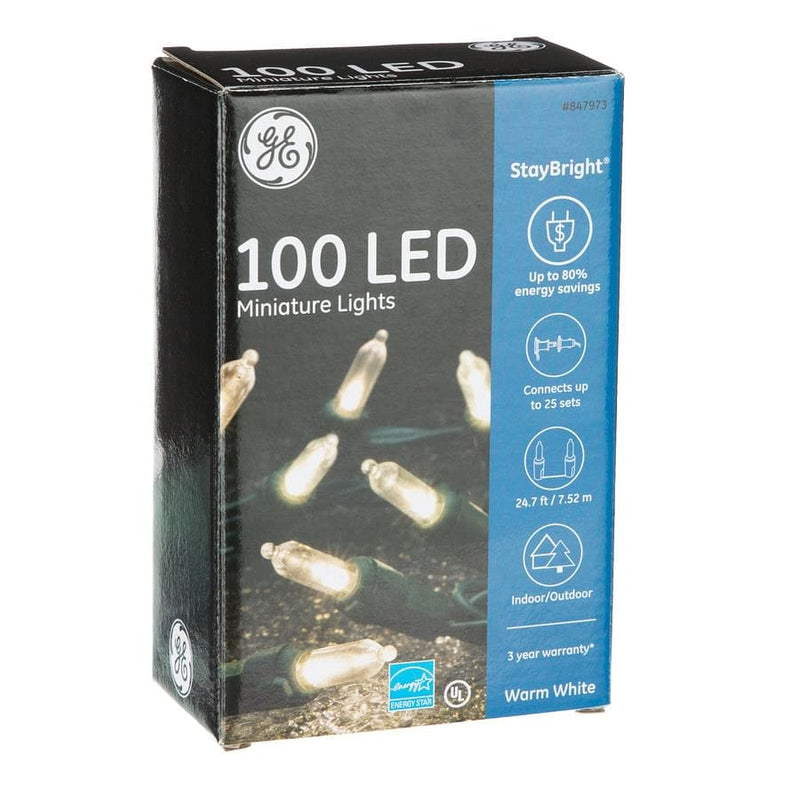GE 100 LED Miniature String - Warm White  GW - Shelburne Country Store