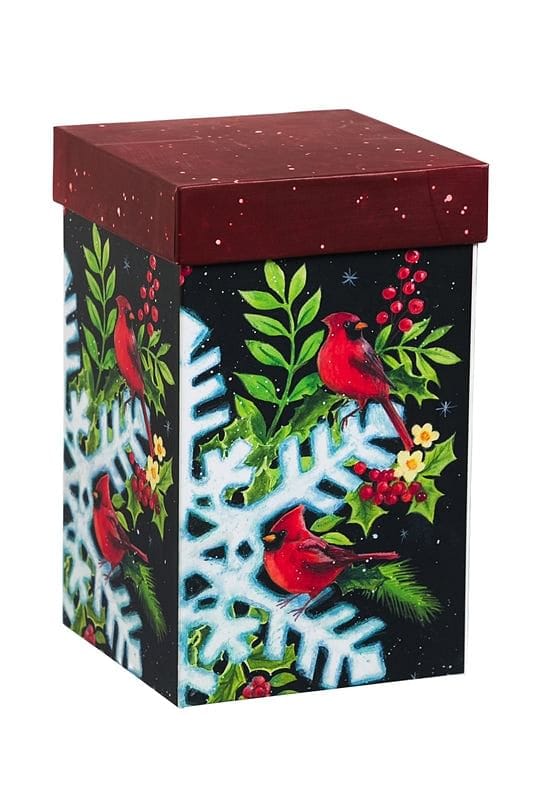 Ceramic Travel Cup, 17 oz. with Gift Box - Cardinal Snowflake - Shelburne Country Store