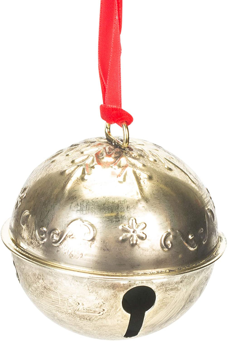 Embossed Elf Jingle Bell with Ribbon - Shelburne Country Store