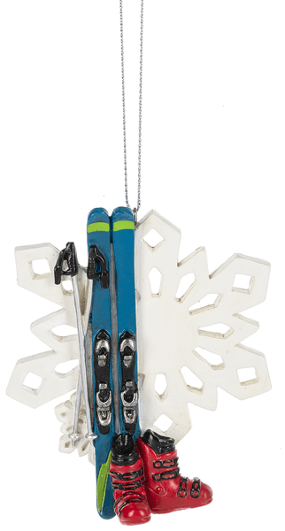 Skiing Equipment Snowflake Ornament - Shelburne Country Store