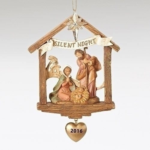 4 inch Holy Family Stable Event Ornament - FONTANINI - Shelburne Country Store