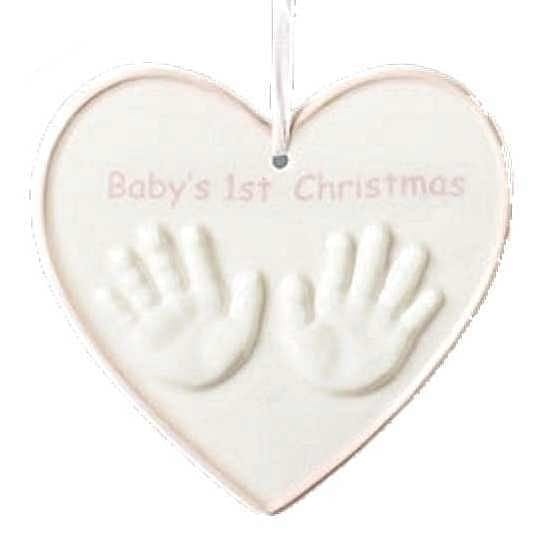 Hands in Heart Babies First Christmas -  Pink - Shelburne Country Store