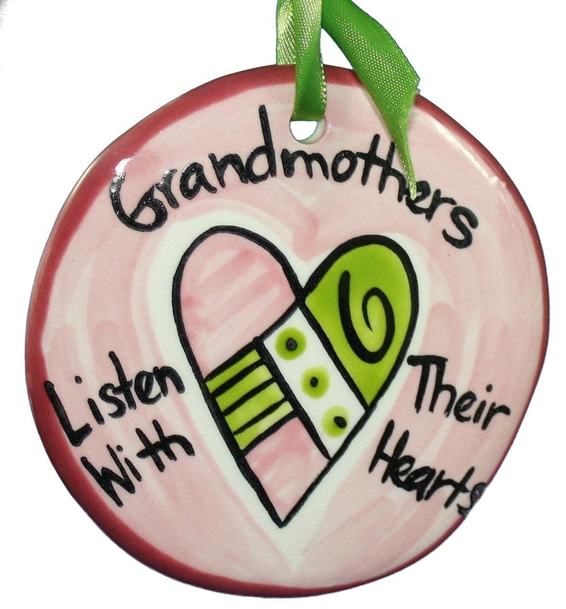 Nola Watkins Flat Disc Ceramic Ornament - Grandmothers - Shelburne Country Store