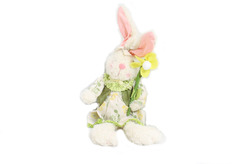 18'' Fabric Sitting Bunny Figure - - Shelburne Country Store