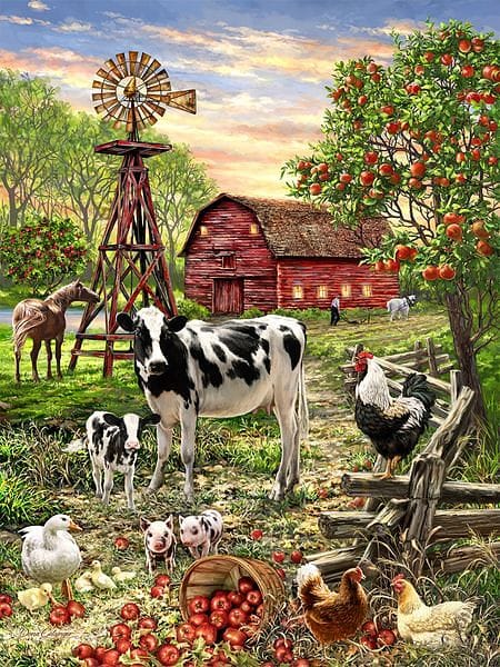Barnyard Animals - 500 piece Puzzle - Shelburne Country Store