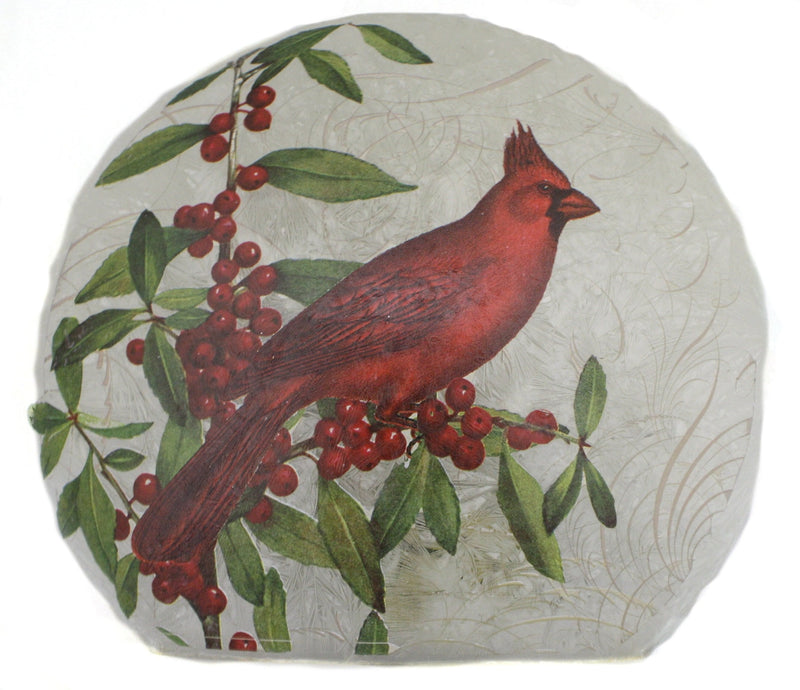 Giant Lighted Cardinal Glass - - Shelburne Country Store