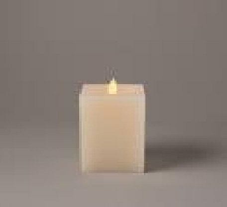 LED Soreal Cube Candle - Bisque - 4x4.5 - Shelburne Country Store