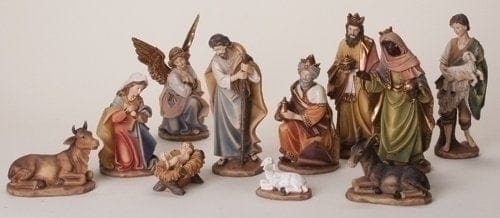 11 Piece 8 inch Color Nativity - Shelburne Country Store