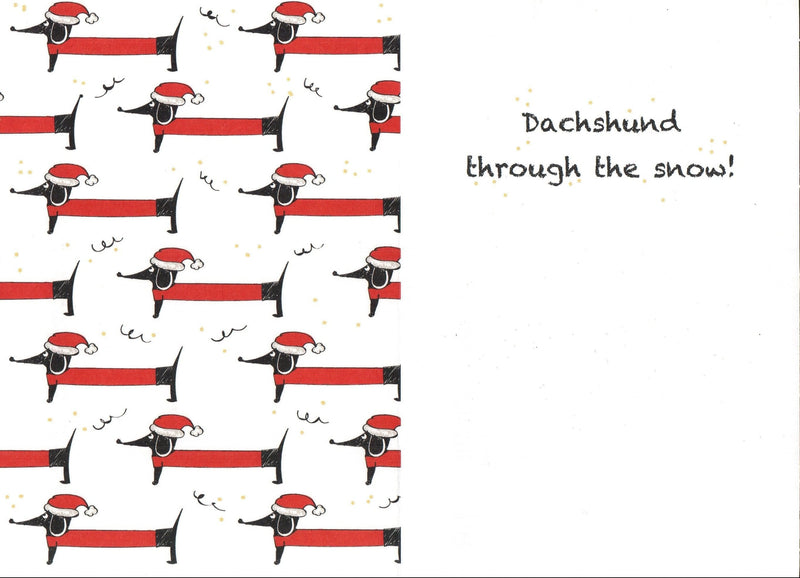 Dachshund Through The Snow Christmas Card - Shelburne Country Store