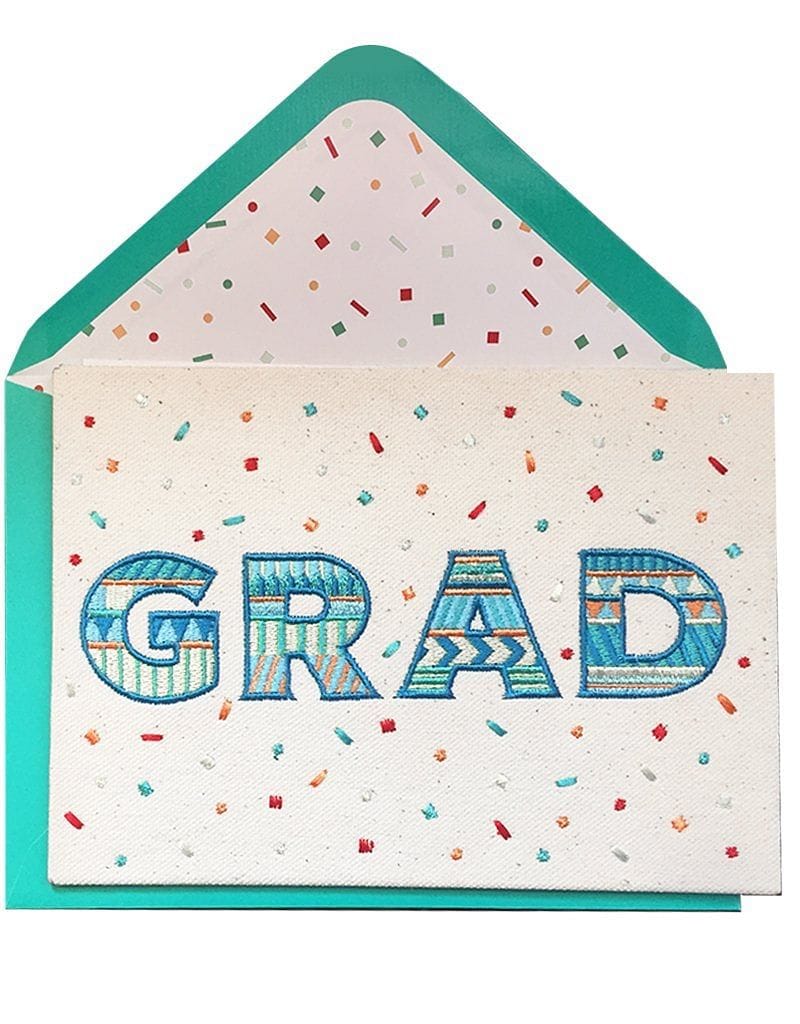 Embroidered Confetti Graduation Card - Shelburne Country Store