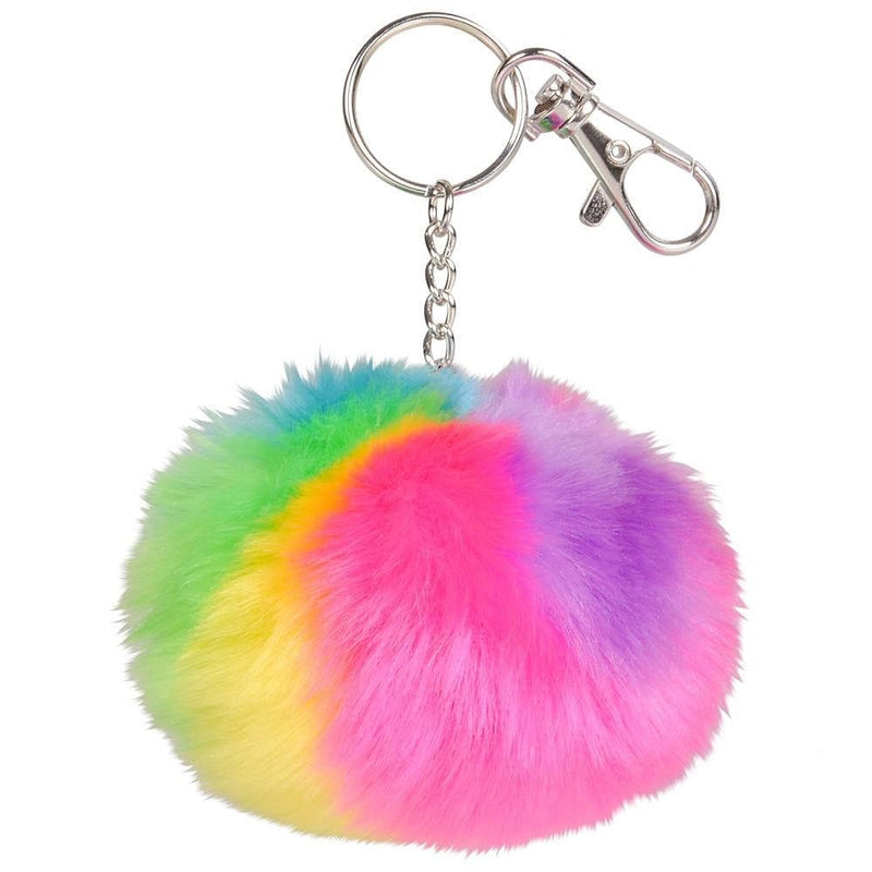 Furry Pom Pom Clip On Key Chain - Shelburne Country Store