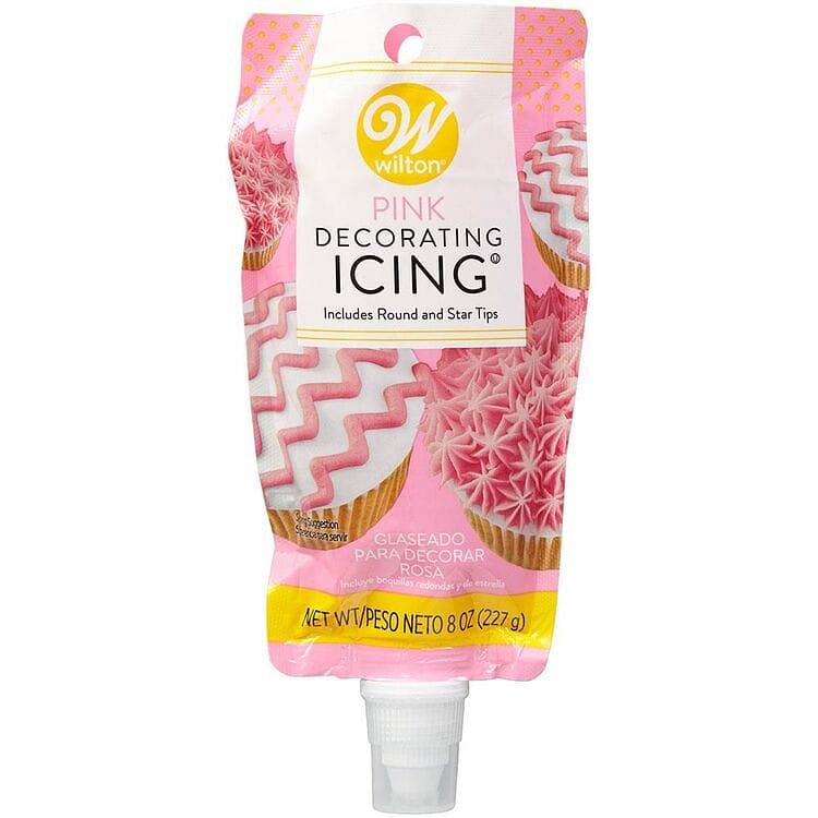 Icing Pouch with Tips - 8 oz. - Pink - Shelburne Country Store