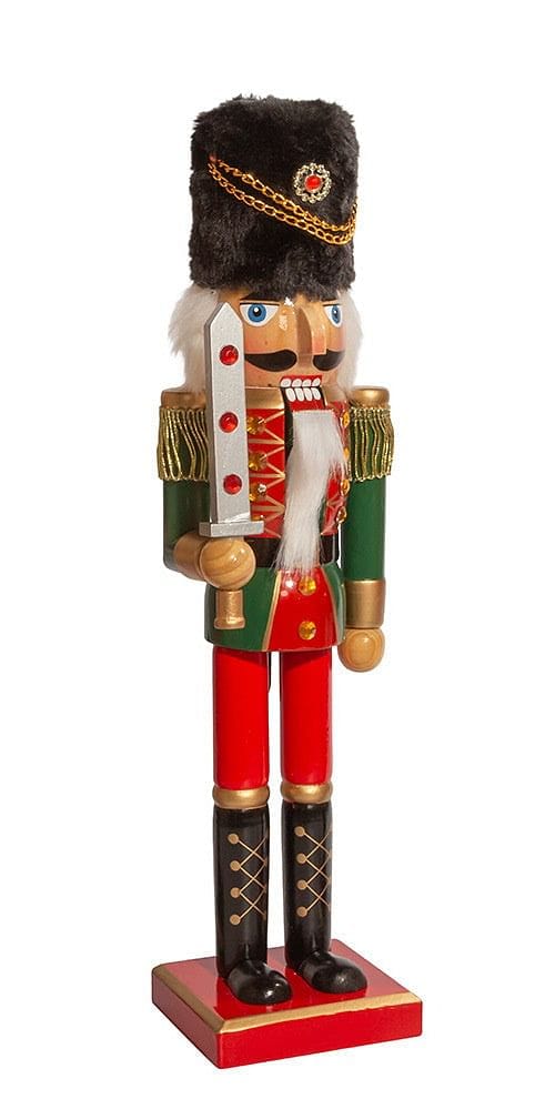 15 Inch Soldier Nutcracker - Red Base - Shelburne Country Store