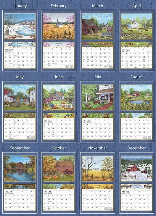 2022 Country Living  Wall Calendar - Shelburne Country Store