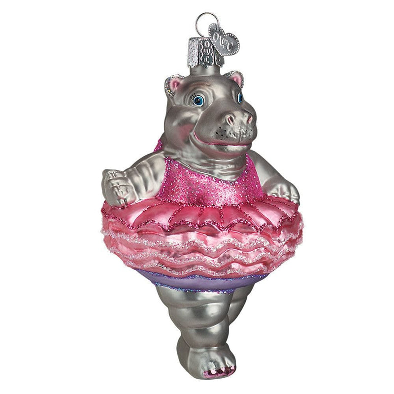 Twinkle Toes Hippopotamus Glass Ornament - Shelburne Country Store