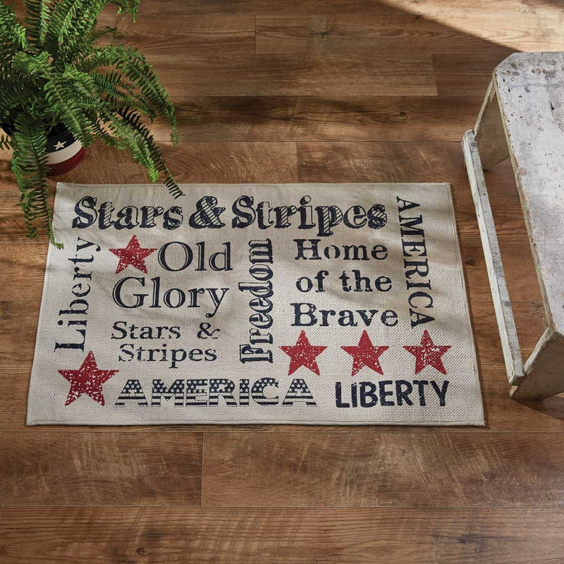 Stars And Stripes Print Rug - 2' x 3' - Shelburne Country Store