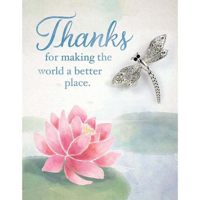 Thanks Brooch Greeting Card - Shelburne Country Store