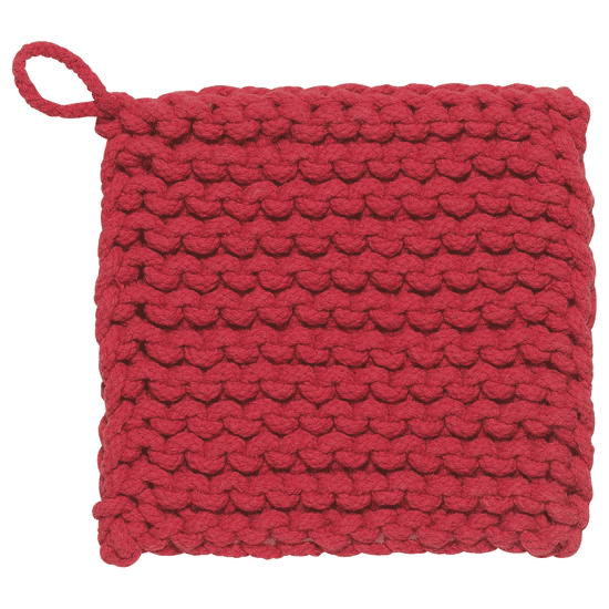 Chili Red Knit Potholder - Shelburne Country Store
