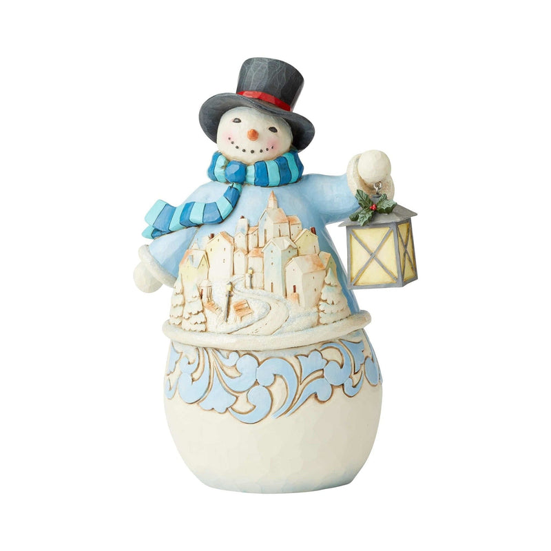Jim Shore - Snowman with Village Theme - Shelburne Country Store