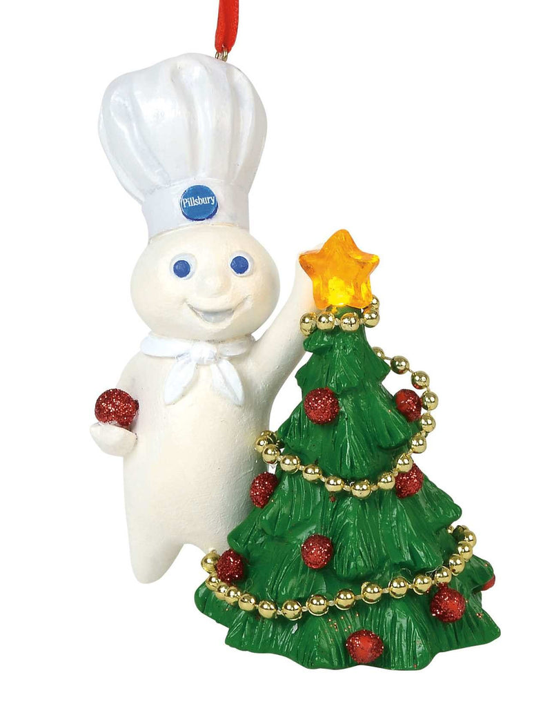 Pillsbury Doughboy Decorating the Tree Light up Ornament - Shelburne Country Store