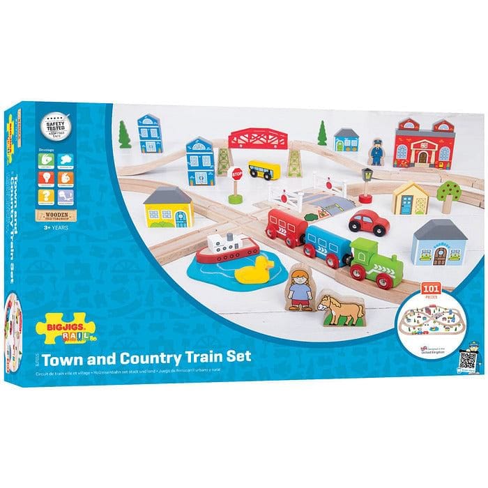 Bigjigs Rail Town And Country Train Set - 101 Pieces - Shelburne Country Store