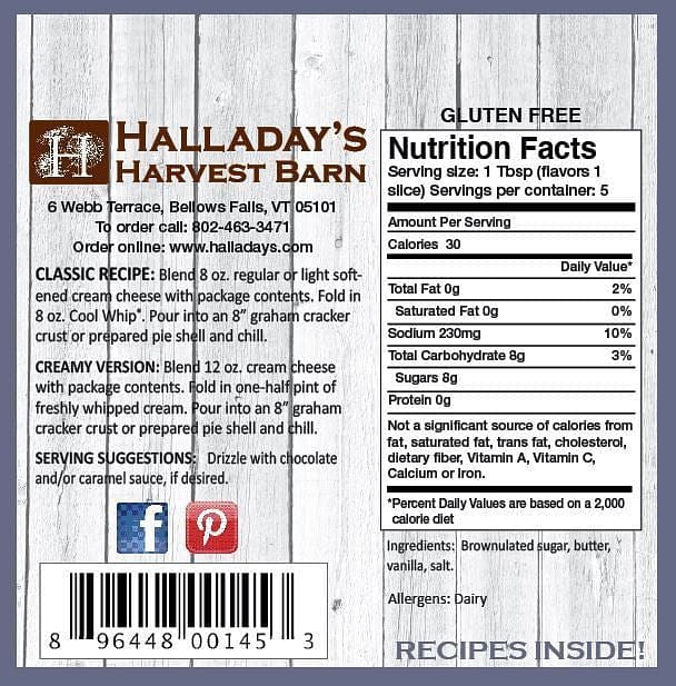 Halladays Seasalt Caramel  Cheesecake - Shelburne Country Store