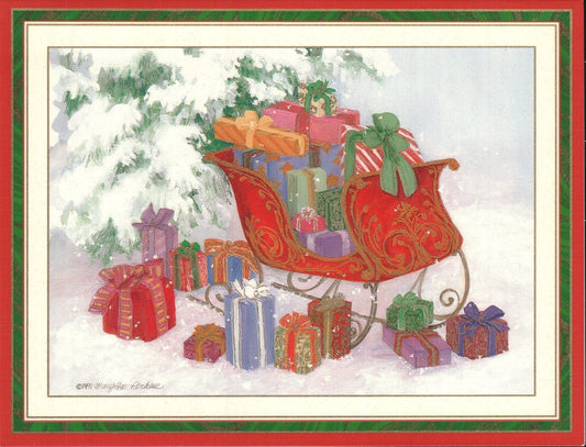 Christmas Card - Sleigh Full Of Presents - The Country Christmas Loft